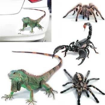 3D Araba Sticker Hayvanlar Tampon Örümcek Gecko Akrepler Cadillac ATS İçin BLS CTS XT4 XT5 ATSL XTS STS SRX Escalade