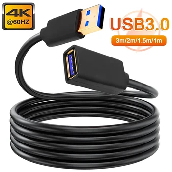 3m USB 3.0 2.0 Uzatma Kablosu için Akıllı TV PS4 Xbox Genişletici Kablosu Tel Data Sync Hızlı Aktarım Kabloları