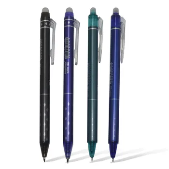 4 Adet İtilebilir silinebilir kalem 0.5 mm nötr kalem Yazma Kırtasiye Öğrenciler için Kristal Mavi Siyah Koyu Mavi Okul Kırtasiye Seti