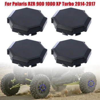 4 adet Siyah UTV Lastik Tekerlek Göbeği Merkezi Kapaklar Polaris RZR 900 1000 XP Turbo 2014-2017