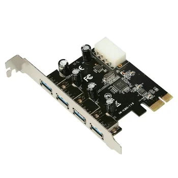 4 Port PCI-E USB 3.0 HUB PCI Express Genişletme Kartı Adaptörü 5 Gbps Hızlı USB 3 0 PCI E PCIe Express 1x Masaüstü İçin