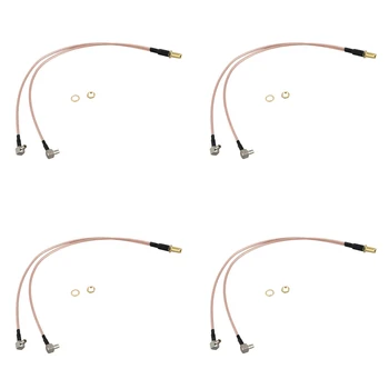 4X SMA Dişi Y Tipi 2 X TS9 Erkek / CRC9 Erkek Konnektör Splitter Birleştirici Pigtail Kablo RG 316 30 CM Altın