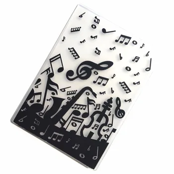 (5.8x4.1 inç) Kabartma pullar Müzik Plastik Kabartma Klasörü DIY yapımı İçin gölgeleme kağıdı