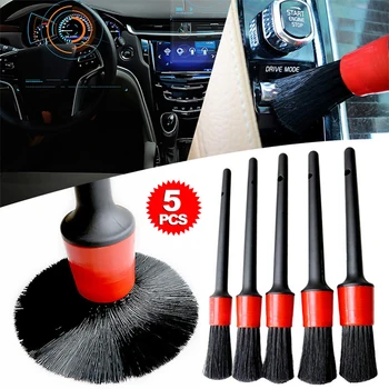5 ADET Araba Detaylandırma Fırçaları Temiz Koltuk Detay Fırça Araba Yıkama Yarık Fırça Araba İç Temizlik için