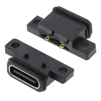 5 Adet Su Geçirmez USB Konektörü Vida Deliği İle Dişi USB C Hızlı Şarj USB C Soket Şarj Arayüzü Tip-C Soket