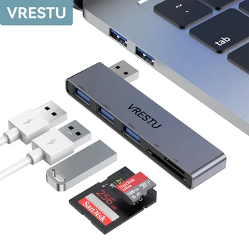 5 Port USB 3.0 HUB kart okuyucu USB Genişleme OTG Splitter Çoklu Kart Okuyucu SD TF Mikro SD Windows Macbook PC Matebook