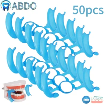 50 Adet Diş İntraoral Yanak Dudak Açacağı Ortodontik Diş Ağız Açacağı Yanak Toplayıcı Ayna Dezenfeksiyon M Şekli Aracı