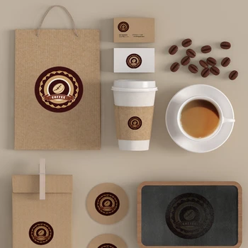 500 Adet Kahve İçecekler Çıkartmalar Hediye Paketi Etiketleri Sızdırmazlık Çıkartmalar Kahve Fincanları için Tebrik Kartları Parsel Şeker Torbaları