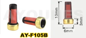 500 adet mükemmel kalite file süzgeçler yakıt enjektörü filtresi Corsa, Vectra, S10 enjektör (13*6 * 3mm,AY-F105B)