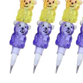 5x İstiflenebilir Ayı Kalemler İstifleme Renkli kalem seti Kız Erkek Goody Çanta Dolgu Doğum Günü Partisi İyilik Sevgililer Hediye