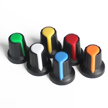 6 Renk WH148 Potansiyometre Topuzu Kapağı Seti, 30 ADET Çeşitli Ses Kontrol Düğmeleri Kırmızı Sarı Mavi Yeşil Beyaz Turuncu AG2 Topuzu