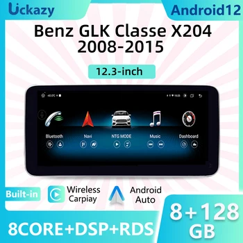 8GB 1920 * 720 Kablosuz Carplay AutoRadio Android 12 Mercedes Benz GLK Sınıfı İçin X204 2008-2012 Ekran Multimedya GPS Stereo Ses