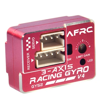 AFRC GYS - 2 V4 3 EKSENLİ Yarış Gyro Drift Araba Sabitleyici EPA AVCS MINI Z D Q 1/28 1/24 1/10 Araba Modeli DIY Yükseltme, Kırmızı