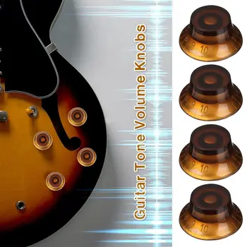 altın Numaraları ile Yedek Ton Ses Düğmeleri Şapka Şekli Topuzu Elektro Gitar Hız Kontrol Bas Ayar Anahtarı Les Paul LP