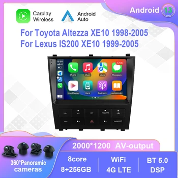 Android 12.0 Lexus IS200 XE10 1999-2005 Toyota Altezza İçin XE10 1998-2005 Araba Radyo Multimedya Video GPS Oynatıcı Hiçbir 2din dvd