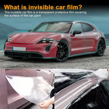 Anti-Scratch Sticker Porsche Taycan 2020-23 Tpu Ön / arka / yan şeffaf film Araba Vücut Dış Kesim Ppf Boya Koruma