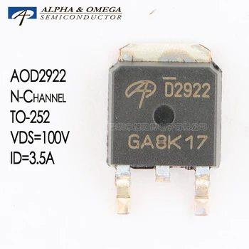 AOD2922 MOS N Kanal 100V3. 5A TO-252 Diyotlar Alan Etkili Transistör MOSFET Orijinal D2922 5 adet