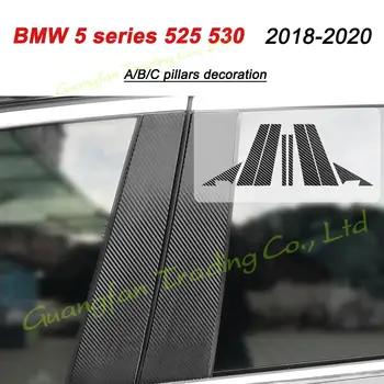 Araba Aksesuarları Yeni 5D Karbon Fiber Çıkartmalar BMW 5 Serisi 525 530 Yıl 2018-20 İç Merkezi Kontrol Paneli Dekoratif