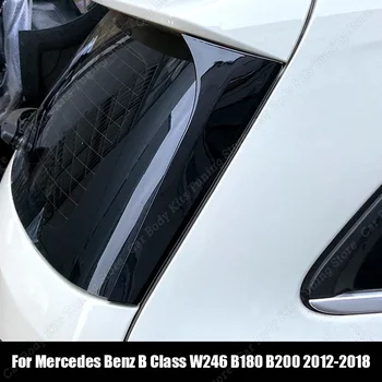 Araba Arka Pencere Yan Spoiler Kanat Splitter Mercedes Benz B Sınıfı W246 B180 B200 2012-2018 ABS Parlak Siyah Modifikasyon Kitleri