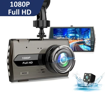 Araba dvr'ı Dash kamera HD 1080P Sürücü Video Kaydedici Kara Kutu Dashcam Gece Görüş Araba Aksesuarları Ön Dikiz araç kamerası