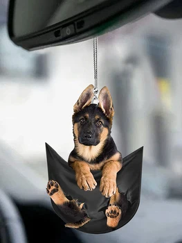 Araba Kolye Pratik İç Süsleme Asılı Mini Köpek Şekli Araba Asılı Oyuncak Hediye Araba Dekorasyon Aksesuarları Açık