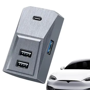 Araba USB Hub USB Hub Tesla taşınabilir araç şarjı Dash kamera Flash Sürücü Yerleştirme İstasyonu Tesla Modeli 3 / Y
