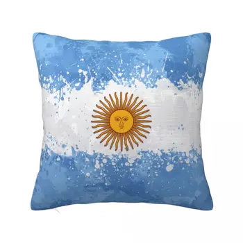 Arjantin Bayrağı Yastık Kılıfı Polyester Yastık Örtüsü Dekorasyon Atmak Yastık Kılıfı Kapak Ev Fermuarlı 18