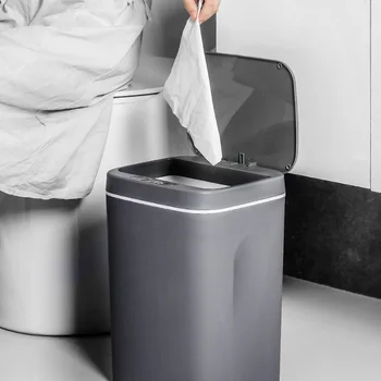 Atık için Akıllı Çöp Çöp Kovası Can Kutusu Elektrikli Otomatik Sensör Mutfak Çöp Çöp Ev Banyo