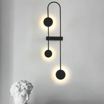 Avrupa tarzı minimalist post-modern sanat tasarımcısı oturma odası dekorasyon yaratıcı lamba lüks yatak odası başucu duvar lampLB101002