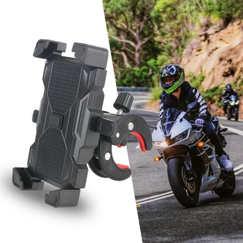 Ayarlanabilir Bisiklet Motosiklet telefon tutucu Tek Elle Kullanım Otomatik Kilit Desteği 360° Dönen GPS Navigasyon Desteği