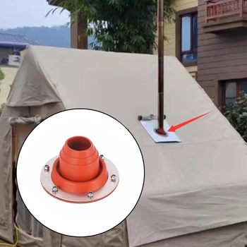 Açık Kamp Çadırı Soba Aksesuarları Yangına Dayanıklı Boru Havalandırma Yanmaz Koruma Halkası Çadır Sıcak Soba Yeni