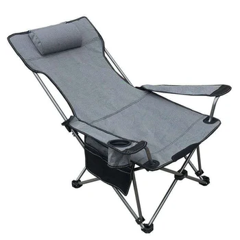 Açık Uzanmış Salon fileli sandalye, Taşınabilir Katlanır Uzanmış Çim Sandalye Minderi, Bardak Tutucu, Taşıma Çantası, Yan Cep