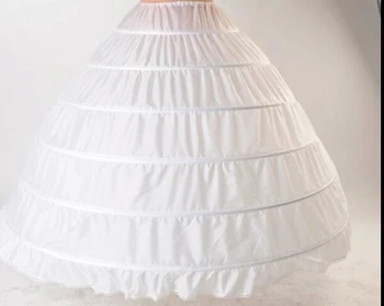 Bahar Moda 6 Çemberler Petticoats Telaş Balo Gelinlik Jüpon Gelin Aksesuarları Crinolines