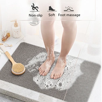 Banyo kaymaz Mat Küf Geçirmez Su Geçirmez duş matı Yumuşak Masaj Ev Banyo Mutfak PVC Yıkanabilir Hızlı Kuruyan kilim