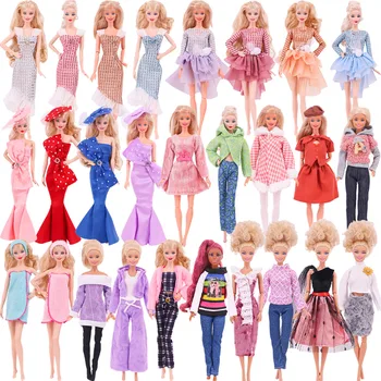 Barbie Bebek Moda Günlük Giyim Rahat Kıyafetler Yelek Gömlek Etek Pantolon Gece Elbisesi Aksesuarları Giysileri barbie bebek