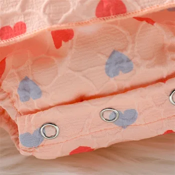 Bebek bebek kız Sevgililer günü Kıyafetler sevimli kalp Baskı Tutu Bodysuit önlüklü Romper Elbise