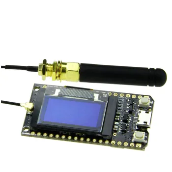 Bluetooth WIFI ESP-32 geliştirme devre kartı modülü LORA32 Lora 868MHz ESP32 LoRa OLED 0.96 İnç Mavi Ekran Anten ile