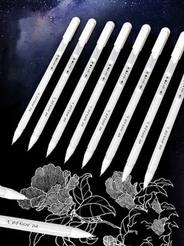 Boyama Kalem Lastik Kalem Vurgulayıcı El-boyalı Beyaz Kalemler Suluboya Resim Kalem Ince Işareti Kanca Hattı Su Geçirmez Sanat Malzemeleri