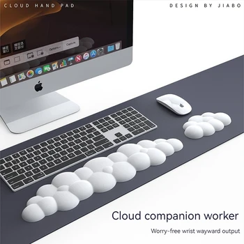 Bulut Mouse Pad Klavye El Desteği Bellek Pamuk Silikon Deri Mouse Pad Anti Kayma Bilek Pedi Bilek Desteği Ofis Okul