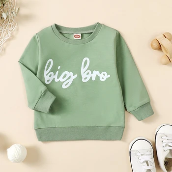 Büyük Kardeş Küçük Kardeş Eşleştirme Kıyafetler Uzun Kollu Kazak Romper Gömlek Erkek Bebek Kız Sonbahar Giysileri