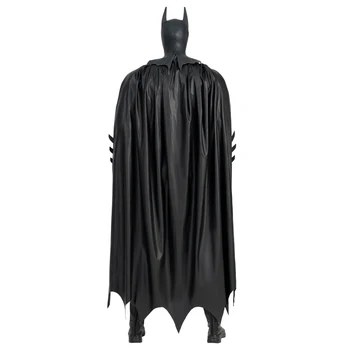 Cadılar bayramı Kıyafet Yeni Film Bruce Wayne Cosplay Kostüm Yetişkin Erkekler Michael Keaton Sürüm Şövalye Siyah Pelerin Maske İle
