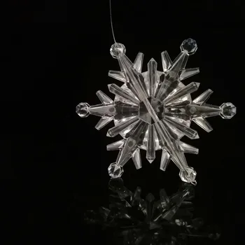 Camal 2 ADET 73mm Kar Tanesi Şeffaf Akrilik Kristal Boncuk Avize Aydınlatma Lambası Parçaları Perde Parti Ev Odası Noel Dekorasyon