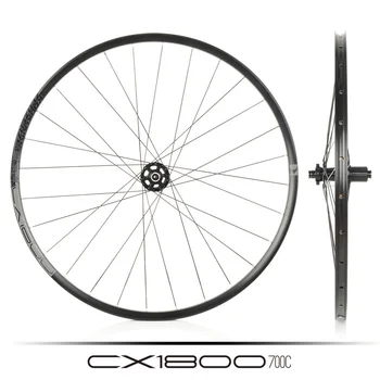 CX1800 Yol Bisiklet çark seti disk fren 700C Çakıl / Yol bisikleti Off-road tubeless hazır çark seti F100 R135 / 142mm Jant genişliği 24mm