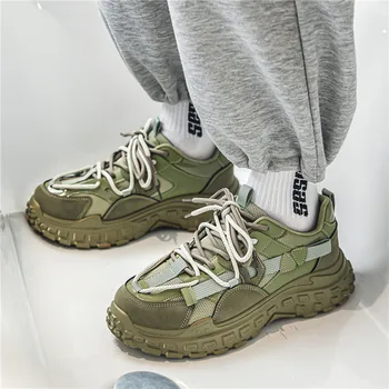 Damyuan Erkekler yürüyüş ayakkabıları Su Geçirmez Deri Erkek Spor ayakkabı Moda Tasarım Platformu rahat ayakkabılar 2023 Yeni Açık yürüyüş ayakkabısı