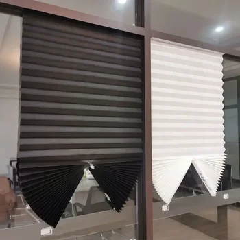 Dekor Tonları Oturma Balkon Banyo Odası Kendinden yapışkanlı Pencere Karartma Yarım Ev Panjur Pilili Perdeler Perde