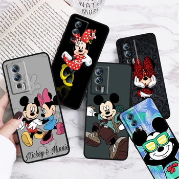 Disney Sevimli Mickey Minnie Xiaomi Redmi İçin 9A 9C 9AT 10C 9 9T 10 12C 8 12 K60 A1 A2 K50 K40 5G Siyah telefon kılıfı