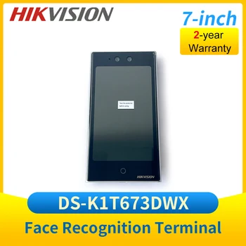 DS-K1T673DWX Hik 7 İnç Yüz Tanıma Termal Kapı Zili Diyafon Erişim Kontrolü Wifi İnterkom Açık UnlockDoor Giriş
