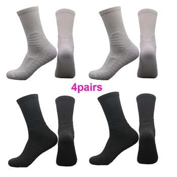 Düz renk profesyonel basketbol çorapları erkek orta buzağı topu çorap spor çorapları havlu alt kalınlaşmış ter emici elite s