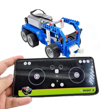 Dıy Yüksek Teknoloji RC APP Programı Motorlu Kamyon Tren Araba Robot Yapı Taşı Öğrenci İçin 9686 Wedo Eğitim Çocuk Moc Tuğla Oyuncak