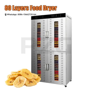 Endüstriyel 100kg Gıda Kurutucu Kuru Meyve Kurutma Makinesi 80 Tepsiler Kurutulmuş Meyve Dolabı Gıda Kurutma Makinesi Kereviz Domates Patates Kurutucu